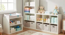 organized baby essentials storage