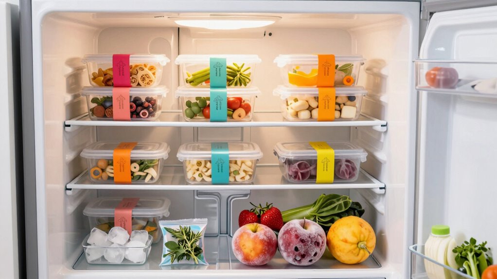 organized freezer for quick access