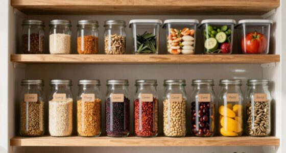 organized pantry minimizes waste