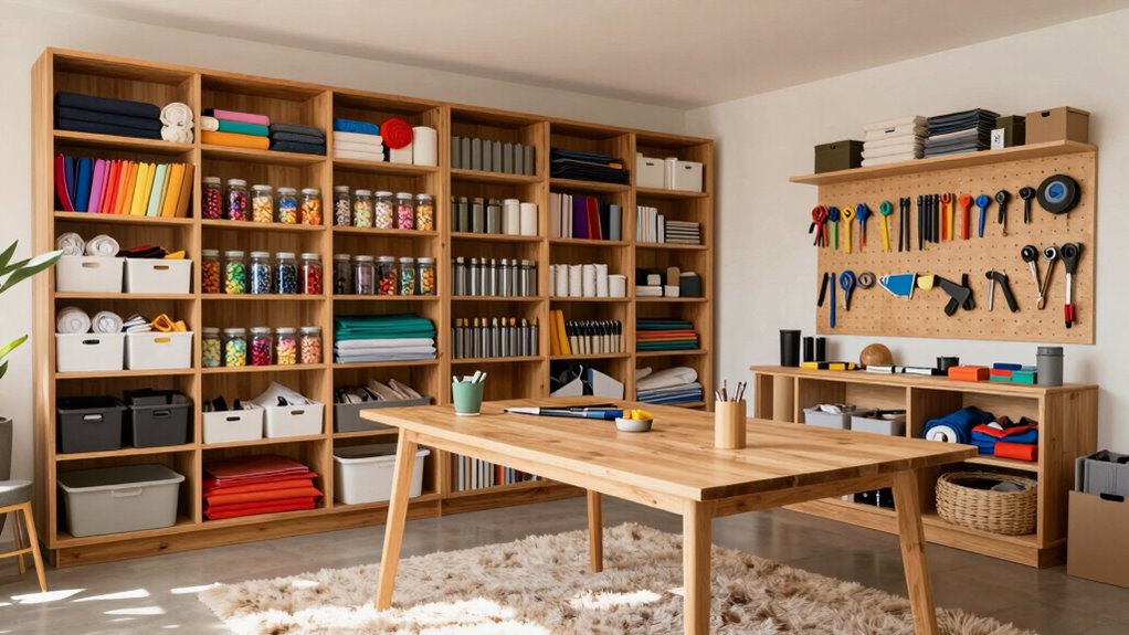organized spacious craft storage