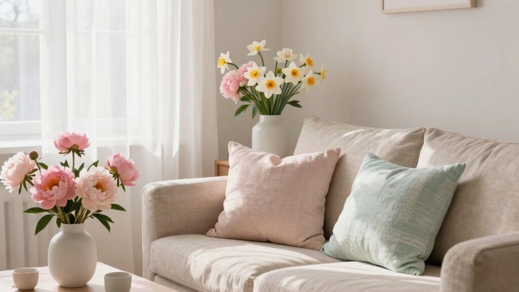 subtle spring color accents
