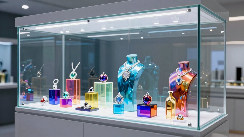 vintage inspired led display cabinets