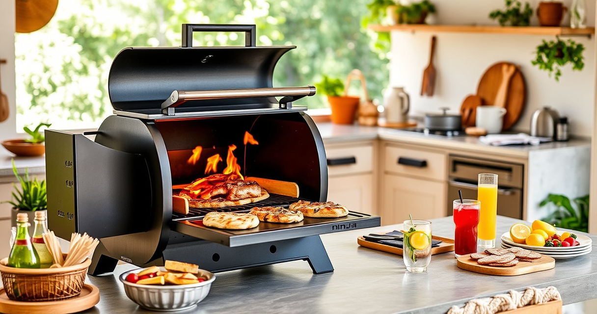 Master Summer BBQ with Ninja Outdoor Woodfire Pro XL Grill & Smoker