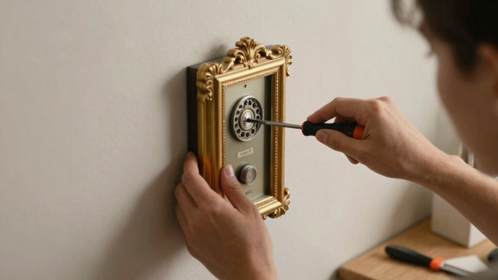 A Simple Gilded Frame Turned an Ugly Intercom into a Conversation Starter