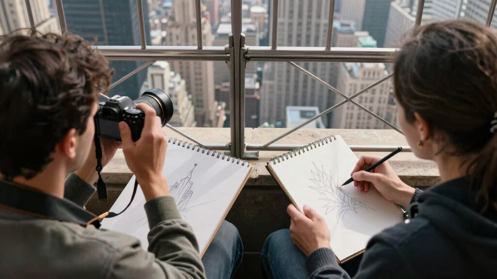 Couple On Empire State Building