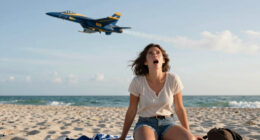 Florida beachgoers scream as Navy’s elite Blue Angels buzz them in ‘low altitude’ flight