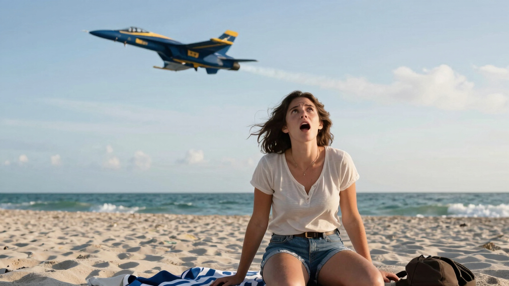 Florida beachgoers scream as Navy’s elite Blue Angels buzz them in ‘low altitude’ flight