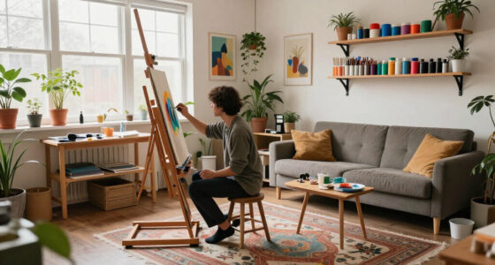 This 500-Square-Foot Studio Doubles As An Artist's Home And Workspace