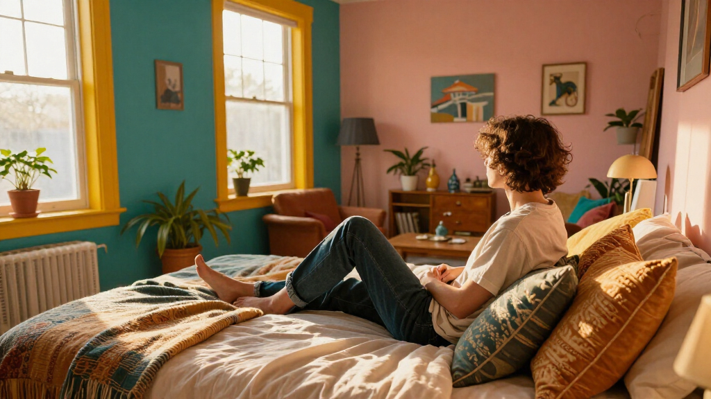 You’d Never Know This Color-Drenched Bedroom Used To Be A Living Room