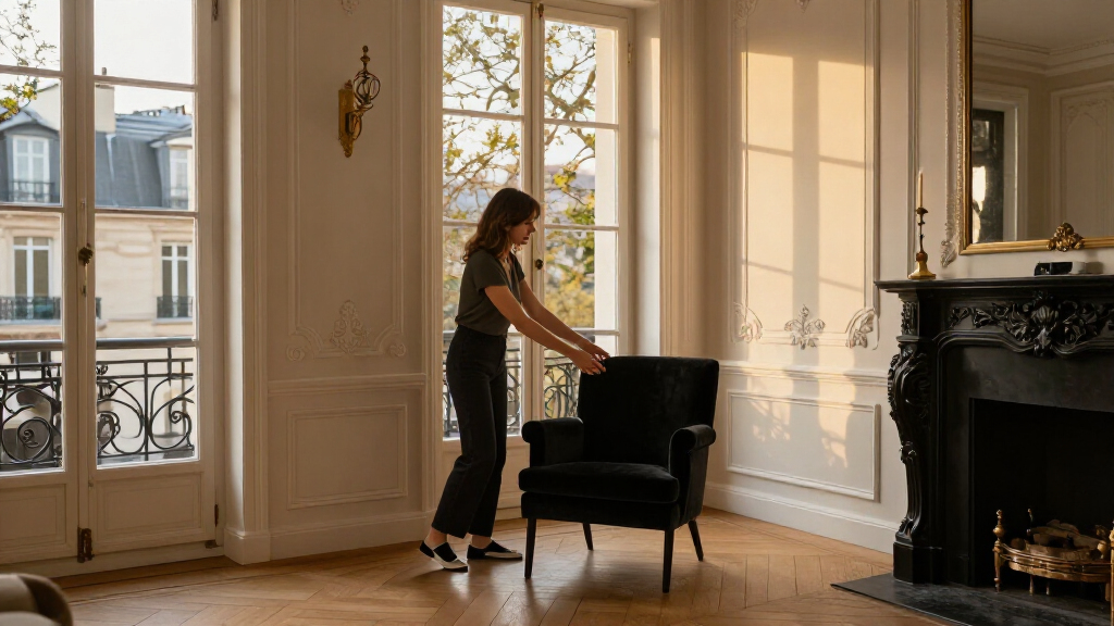 This Haussmannian Apartment Hadn’t Been Renovated Since The 1970S — Now Its Black Kitchen Gives The Small Space A New Identity