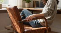 Walnut And Leather Meet At The Seams Of Eureka Ergonomic’s Arundel Collection
